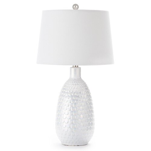 ceramic fish scaled coastal lamp